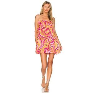 House of Harlow 1960 Joni Mini Dress – Pink Swirl Print